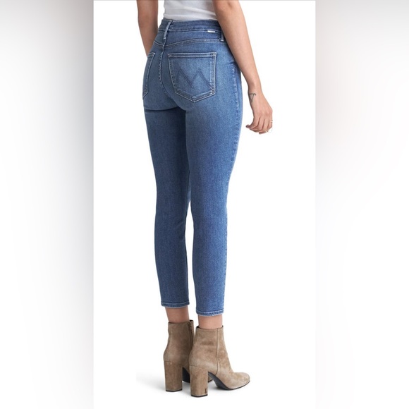 Mother The Looker High Waist Crop Skinny Jeans Size 26 - Picture 3 of 13